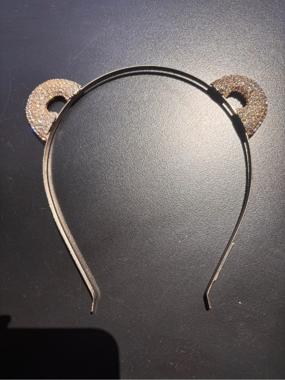 BCBGMaxAzria Gold Glitter Bear Ear Headband